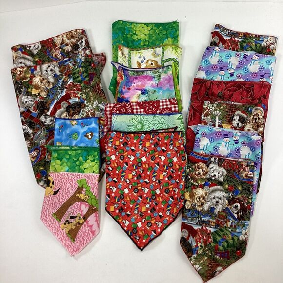 Dog Grooming Bandanas Pet Scarf Tie On Small Medium Large Holiday 17 - Picture 1 of 16